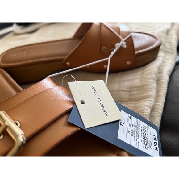 COPY - UNIVERSAL THREAD SLIP ON SANDALS COGNAC - Picture 2 of 6